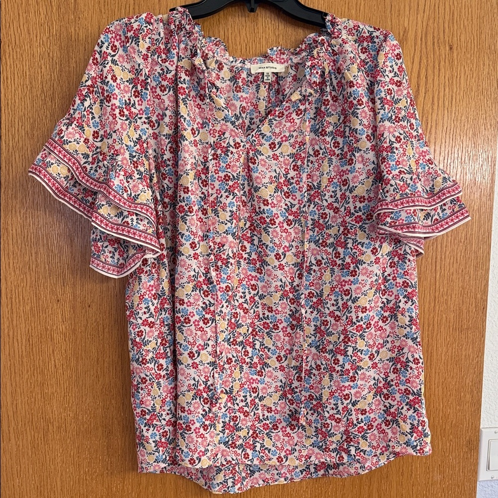 Max Studio Multicolor Floral Blouse